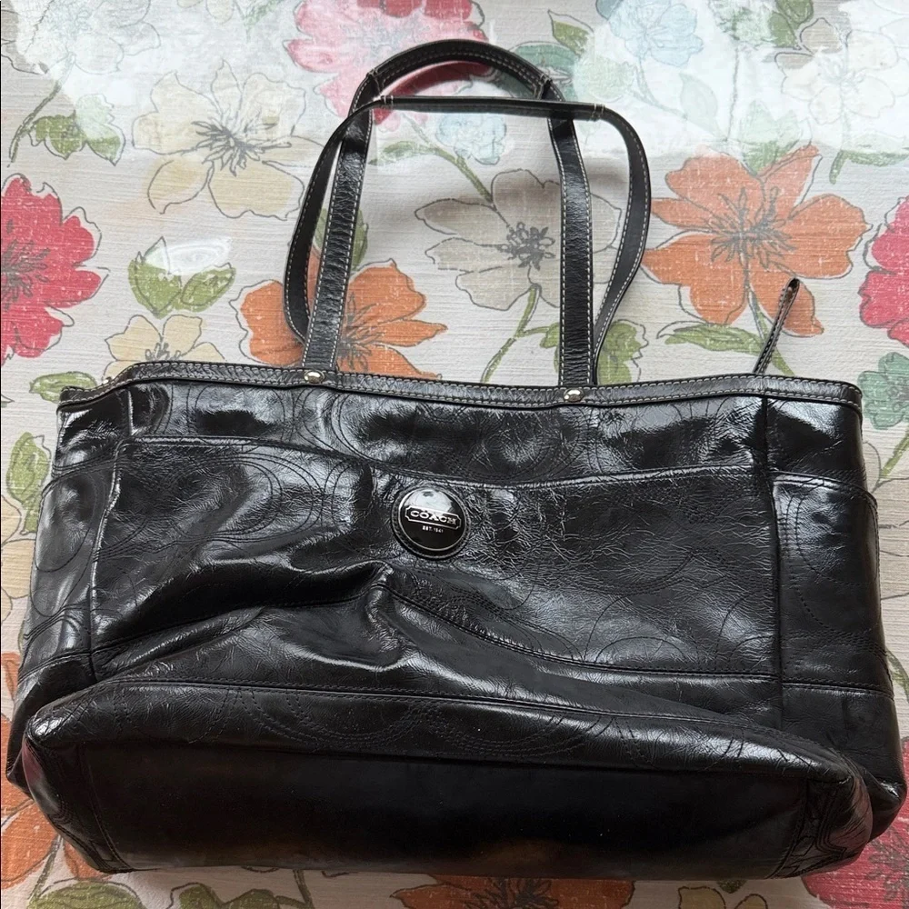 Coach Black Diaper Bag